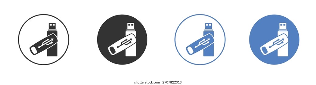 Pendrive icon vector art illustration. for mobile concept and web designs