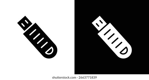 Ilustración vectorial de iconos de pendrive - Colección de iconos vectoriales de estilo negro de alta calidad