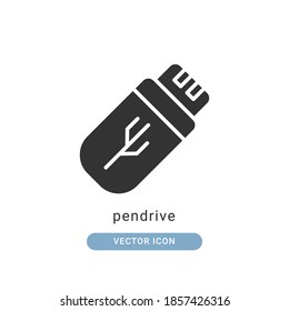 pendrive icon vector illustration. pendrive icon glyph design.