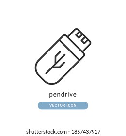 pendrive icon vector illustration. pendrive icon outline design.