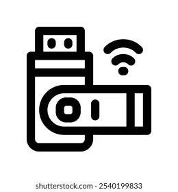 pendrive icon. vector line icon for your website, mobile, presentation, and logo design.