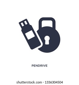 pendrive isolated icon. Simple element illustration from gdpr concept. pendrive editable logo symbol design on white background. Can be use for web and mobile.