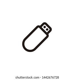 pendrive outline icon sign signifier vector