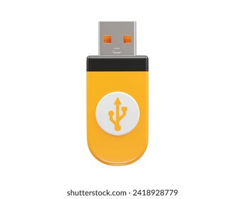 Icono de Pendrive usb elemento de ilustración de representación 3d