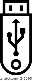 pendrive usb transparent vector icon