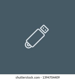 Pendrive vector icon. Pendrive concept stroke symbol design. Thin graphic elements vector illustration, outline pattern for your web site design, logo, UI. EPS 10.