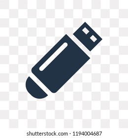 Pendrive vector icon isolated on transparent background, Pendrive transparency concept can be used web and mobile
