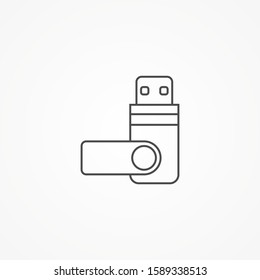 Pendrive vector icon sign symbol