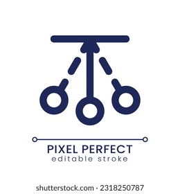 Pendulum animation pixel perfect linear ui icon. Back and forth motion. Film editing program. Oscillate effect. GUI, UX design. Outline isolated user interface element for app and web. Editable stroke