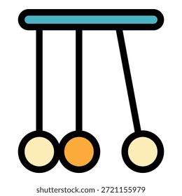 Pendulum balls icon. Outline Pendulum balls vector icon color flat isolated