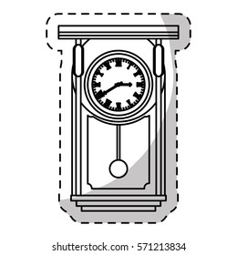 pendulum clock icon image, vector illustration design