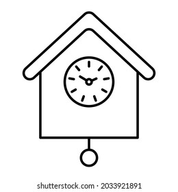 Pendulum Clock  Outline bold Vector Icon which can be easily modified or Edited 