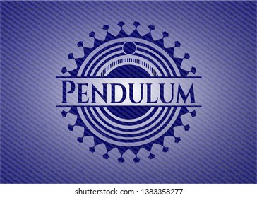 Pendulum with denim texture. Vector Illustration. Detailed.