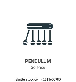Pendulum glyph icon vector on white background. Flat vector pendulum icon symbol sign from modern science collection for mobile concept and web apps design.