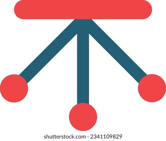Pendulum Glyph Two Color Icon For Personal And Commercial Use.
