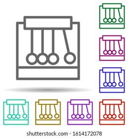 Pendulum, harmonic in multi color style icon. Simple thin line, outline vector of bioengineering icons for ui and ux, website or mobile application
