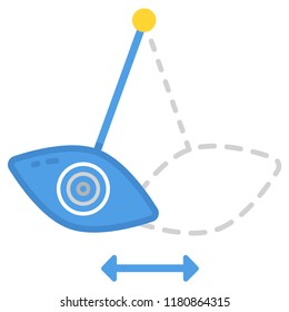 A pendulum hypnosis vector illustration in flat color design