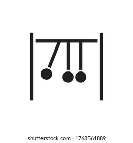 Diseño de ícono de péndulo aislado en fondo blanco. ilustración vectorial