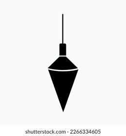 Pendulum Icon.  Symbol of Weight Hung from a Fixed Point so that It can Swing Freely.