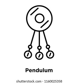 Pendulum icon vector isolated on white background, Pendulum transparent sign , sign and symbols in thin linear outline style