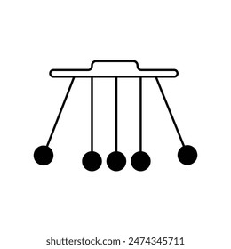 pendulum icon with white background vector stock illustration