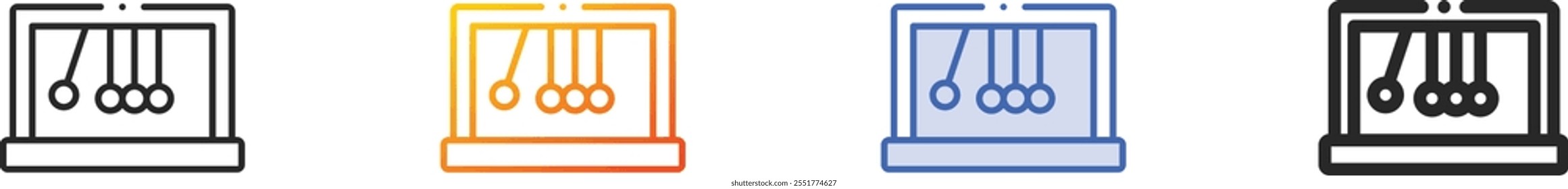 pendulum icon.Thin Linear, Gradient, Blue Stroke and bold Style Design Isolated On White Background