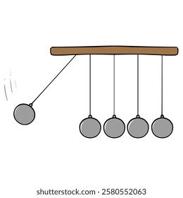 pendulum illustration hand drawn isolated vector