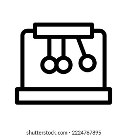 pendulum line icon illustration vector graphic