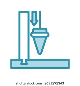 Pendulum mini ilustração ícone de cor de tom duplo, uso para engenharia civil, indústria, construção, UI, kit UX, desenvolvimento de aplicativo e web, digital ou impressão.