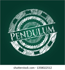 Pendulum on chalkboard