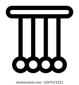 Pendeln in Umriss-Symbol. Wissenschaft, Zeitung, Physik, Bildung
