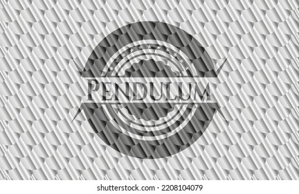 Insignia de plata brillante péndulo. Patrón de escalas. Ilustración vectorial. Detallado. 