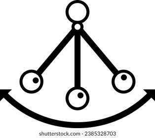 pendulum vector icon flat black