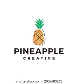 Peneapple Art Vector Logo Design Symbol 