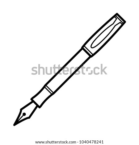 pen,education icon line art  vector template