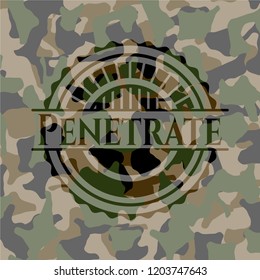Penetrate on camo texture