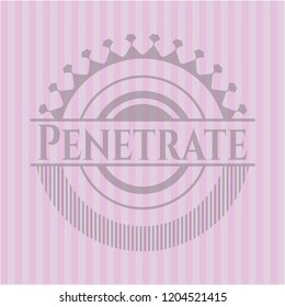 Penetrate realistic pink emblem