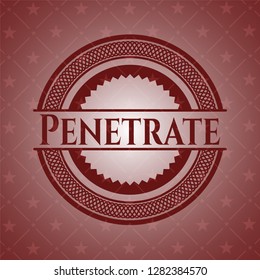 Penetrate red emblem. Retro