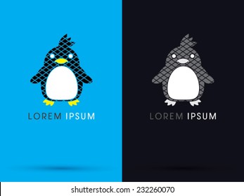 Penguin abstract symbol, logo, vector.