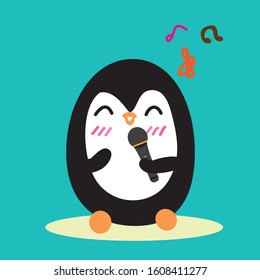 penguin always look happy when he sing. 