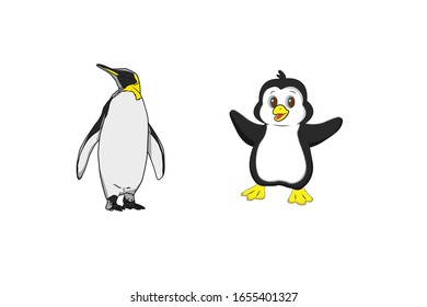 Penguin Animal Cartoon Vector Illustration