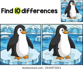 Penguin Animal Find The Differences