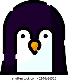 Penguin animal, illustration, vector on a white background.