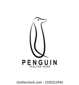 Penguin animal logo with modern design. Vector icon penguin illustration