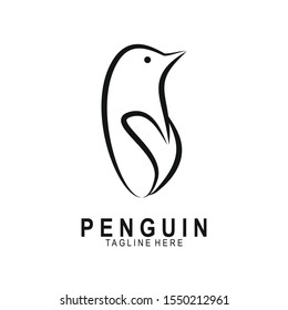 Penguin animal logo with modern design. Vector icon penguin illustration