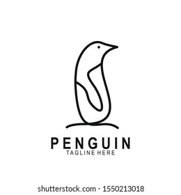Penguin animal logo with modern design. Vector icon penguin illustration