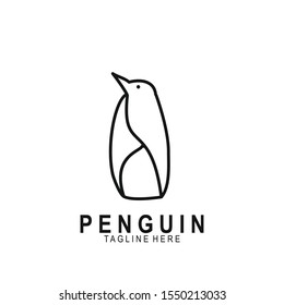 Penguin animal logo with modern design. Vector icon penguin illustration