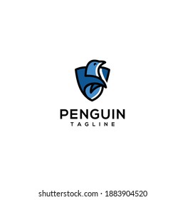 Diseño vectorial de logotipo animal pingüino