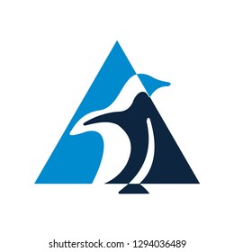 Penguin animal logo vector template