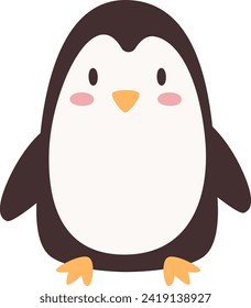 Penguin Animal Standing Vector Illustration